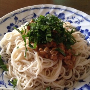 さっぱり納豆素麺